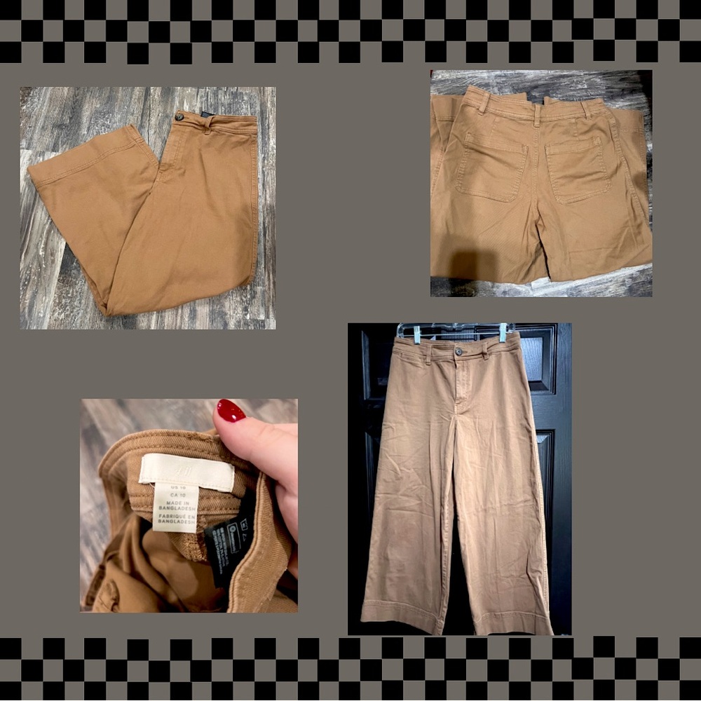 Tan Wide Leg Pants